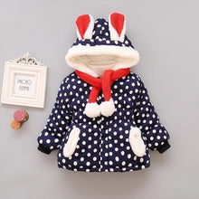 Load image into Gallery viewer, Luxury Newborn Children Plus Cute Hooded Cotton Jacket  Infant Clothing for Baby Girls In Elegant Colorful Design  For Winter

