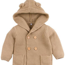 Load image into Gallery viewer, Winter Hooded Knitted Long Sleeve  Sweaters For Newborn Babies
