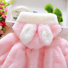 Load image into Gallery viewer, Luxury Mdern Warm Baby Girls Cute Winter Rabbit Hood Outwears Newborn Clothes For Girls In Modern Elegant Design
