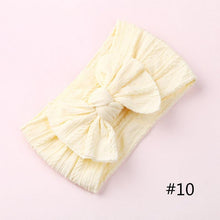 Load image into Gallery viewer, Modern Braid Nylon Bow Knot Solid Wide Nylon Headbands Turban Baby Girls Head Wrap For Girls
