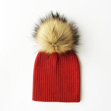 Load image into Gallery viewer, Trend New Winter Children Boy Girl Crochet Artificial Pompom Hat Knitted Toddler Kids Caps With Pompon Baby Beanie For Girls and Boys
