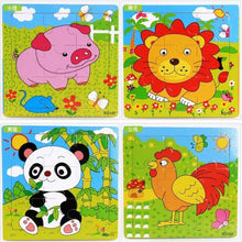 Load image into Gallery viewer, 1 Pcs Animal Wooden Puzzles For Children In Wooden 3D Mosaic Puzzles Kids Educational Toys Design  For Baby Birthday Gifts

