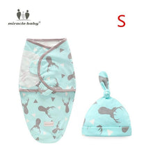 Load image into Gallery viewer, Baby Swaddle Blanket With Cap Swaddle Wrap Swaddling bag  Baby Sleeping Bag
