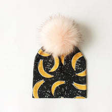 Load image into Gallery viewer, Luxury Modern Unique Toddler Boys and Girls Cartoon Printing Cotton Pompom Cap For Baby Beanie Hat With Pompon For Kids

