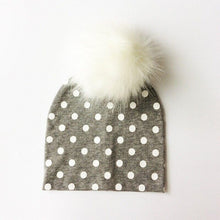 Load image into Gallery viewer, Luxury Modern Baby Hat Cotton Printing Hat With Pompon For Girls Autumn Winter Boys Caps Children Bonnet For Kids
