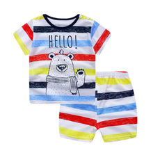 Load image into Gallery viewer, Modern Baby Short Sleeve Clothing Set For Boys And Girls Cotton Underwear SuitSummer Pajamas for Kids
