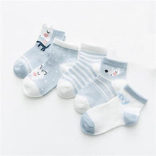 Load image into Gallery viewer, 5 Pairs Infant Mesh Thin Cotton Socks For Newborn Baby Girls And Boy  Clothes Accessories
