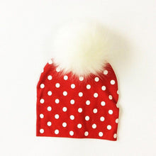 Load image into Gallery viewer, Luxury Modern Baby Hat Cotton Printing Hat With Pompon For Girls Autumn Winter Boys Caps Children Bonnet For Kids
