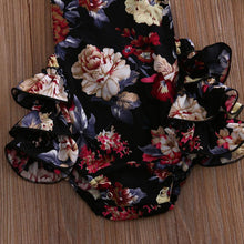 Load image into Gallery viewer, 2PCS Newborn Toddler Baby Girls Clothes Flower Romper Sleeveless Jumpsuit Outfits Headband Clothes IWth Bow In Elegant Floral Design
