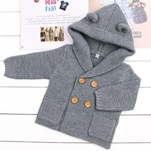 Load image into Gallery viewer, Knitting Cardigan Warm Long Sleeve Hooded Sweaters for Newborn Infant

