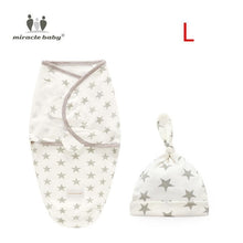 Load image into Gallery viewer, Baby Swaddle Blanket With Cap Swaddle Wrap Swaddling bag  Baby Sleeping Bag
