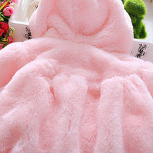 Load image into Gallery viewer, Luxury Mdern Warm Baby Girls Cute Winter Rabbit Hood Outwears Newborn Clothes For Girls In Modern Elegant Design
