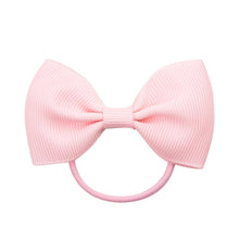 Load image into Gallery viewer, Luxury Handamde Small Baby Elastic Rubber band Head rope Mini Solid Ribbon Bow Tie For Girls Hair Accessories
