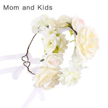 Load image into Gallery viewer, Luxury Handamde Mommy and Baby  Flower Headband Large Flower Crown Mother Kids Flowers  Headwear For Celebration
