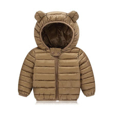 Load image into Gallery viewer, Winter Padded Jacket For Baby Boys Girls  Kids Warm Outerwear Coat For Baby Jacket Newborn Clothes With Bear Ears Design
