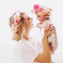 Load image into Gallery viewer, Luxury Handamde Mommy and Baby  Flower Headband Large Flower Crown Mother Kids Flowers  Headwear For Celebration
