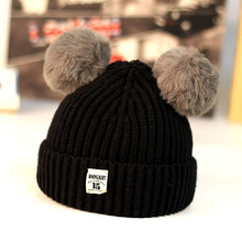 Load image into Gallery viewer, Modern Trend New Baby Beanies Hats Children Knitted Pompom Winter Autumn Cute Cap  Warm Girl Hat With Two Balls

