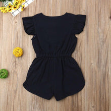 Load image into Gallery viewer, Baby Toddlers Baby Girl Button Sleeveless Ruffle Playsuit Jumpsuit Outfits For Girls
