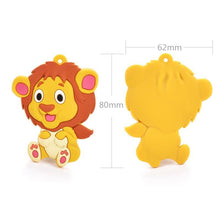 Load image into Gallery viewer, Baby Teethers Cartoon Animal Baby Teething Toy Penguin Silicone Teether Unicorn Pendant Raccoon Accessories
