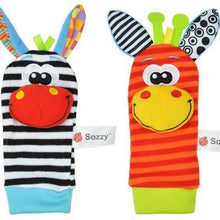 Load image into Gallery viewer, Modern Baby Toy Socks Plush Garden Bug Wrist Rattle Styles Educational Toys Cute Bright Color For Kids
