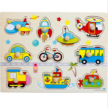 Load image into Gallery viewer, Kid Early Educational Table With Shapes of Vegetables and Animals Baby Hand Grasp Wooden Puzzle Toy Alphabet And Digit Learning Education Child Wood Toy
