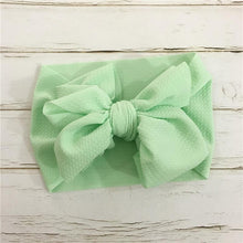 Load image into Gallery viewer, Modern Luxury Adjustable Big Bow Headwrap Baby Headband Top Knot Headbands, Over Sized Bow Hair Turban Newborn Head Band for Girls
