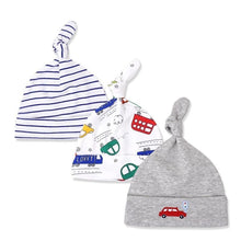 Load image into Gallery viewer, Printed Baby Hats &amp; Caps For Newborn Baby Accessories In Elegant Modern Design Set Of 3PCS For Baby Kids
