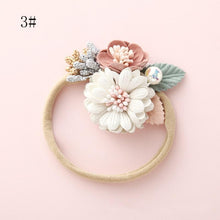 Load image into Gallery viewer, Modern Fashion Floral Headband Newborn Baby Elastic Hairbands Pearl Fresh Style Bow Knot For Girls
