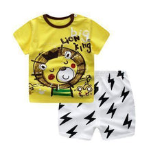 Load image into Gallery viewer, Modern Baby Short Sleeve Clothing Set For Boys And Girls Cotton Underwear SuitSummer Pajamas for Kids
