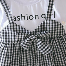 Load image into Gallery viewer, Retro Modern Baby Girl Clothing 0-3Y Casual Toddler Dress Plaid Fake Party Birthday Dress For Girls Between 6-24 Months
