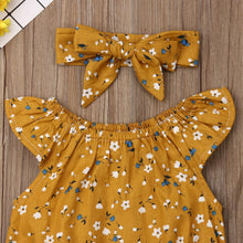 Load image into Gallery viewer, Newborn Infant Baby Girl Clothes Sleeveless Floral Bodysuit Headband 2PCS Jumpsuit Playsuit Outfit Dress For Girls
