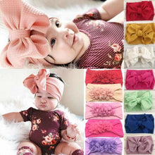 Load image into Gallery viewer, Bog Bow Infant Headband Newborn Toddler Baby Girl Boy Headwear Solid Bowknot Soft Turban Knot Hairband For Girls
