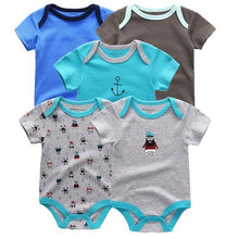 Load image into Gallery viewer, 5 PC Baby Summer High Quality Striped Rompers Jumpsuit For Boy &amp; Girls Comfortable Clothes

