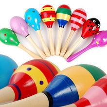 Load image into Gallery viewer, Baby Kid Wooden Ball Toy Sand Hammer Rattle Musical Instrument Percussion Infant (Multicolor)Random PCS For Kids
