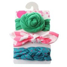 Load image into Gallery viewer, Summer Cute Floral Bows Baby Girl Headbands Elastic Bowknot Newborn Hair Band Turban Set Hair Accessories Bow Set For Kids
