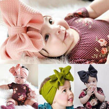 Load image into Gallery viewer, Bog Bow Infant Headband Newborn Toddler Baby Girl Boy Headwear Solid Bowknot Soft Turban Knot Hairband For Girls

