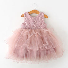 Load image into Gallery viewer, Luxury Modern Flower Newborn Baby Dress New Summer Cute Baby Girls Clothes Tulle Lace Infant Party Clothing Dress For Girls
