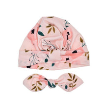 Load image into Gallery viewer, Cute Soft Cotton Knot Printed Rabbit Ears Turban Hat Indian Flower Cap for Baby Girls Accessories
