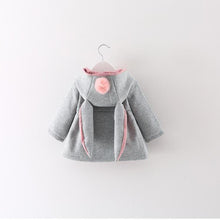 Load image into Gallery viewer, Newborn Girls Coat Autumn Spring Jacket Rabbit long Ear Hoodies Cotton Outerwear Children Clothes
