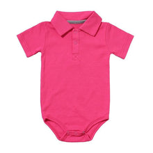 Load image into Gallery viewer, Summer Baby Boy/Girl Turn-down Collar Rompers Infant Newborn Cotton Clothes Jumpsuit

