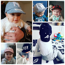 Load image into Gallery viewer, Cotton Baby Adjustable Letter Baseball Caps For Boys &amp; Girl Hats Children Snapback Hip-Hop Sun Hat In Modern Style
