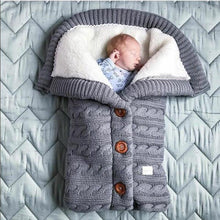 Load image into Gallery viewer, Handmade Wool Warm Baby Blanket Soft Baby Sleeping Bag Cotton Knitting Envelope Newborn Swadding Wrap Stroller blankets Gift for Shower
