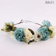 Load image into Gallery viewer, Luxury Modern Newborn Headband Flower Crown Mother Kids Matching Hair Band Accessories Flower Headband For Mother and Daughter
