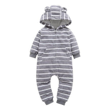 Load image into Gallery viewer, Modern High Quality Newborn Infant Baby Clothes Fleece Jumpsuit Boys Romper Hooded Jumpsuit Bear For Kids
