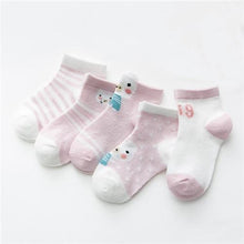 Load image into Gallery viewer, 5 Pairs Infant Mesh Thin Cotton Socks For Newborn Baby Girls And Boy  Clothes Accessories
