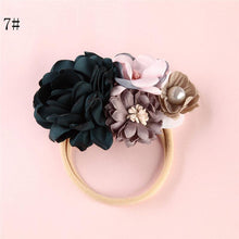 Load image into Gallery viewer, Modern Fashion Floral Headband Newborn Baby Elastic Hairbands Pearl Fresh Style Bow Knot For Girls

