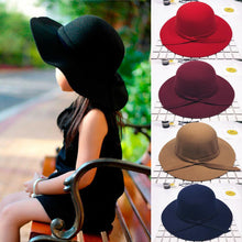 Load image into Gallery viewer, Modern Elegant Baby Summer Sweet Girls Hat With Bow knot Bowler Beach Hat  For Girls
