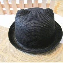 Load image into Gallery viewer, Elegant Summer Baby Hat Cap Children Breathable Straw Hat Kids For Boys and Girls Hats With cat ears
