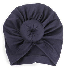 Load image into Gallery viewer, Newborn Toddler Baby Girl Turban Cotton Beanie Hat Warm Soft Cap Solid Knot Soft Wrap In Modern Style
