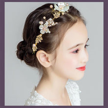 Load image into Gallery viewer, Handamde  Lucury Hair Accessories For Girls Kids Flower Crown Adjustable Flower Headband Pearls Head Wreath For Girls
